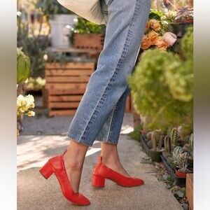 Everlane The Day Heels in Red